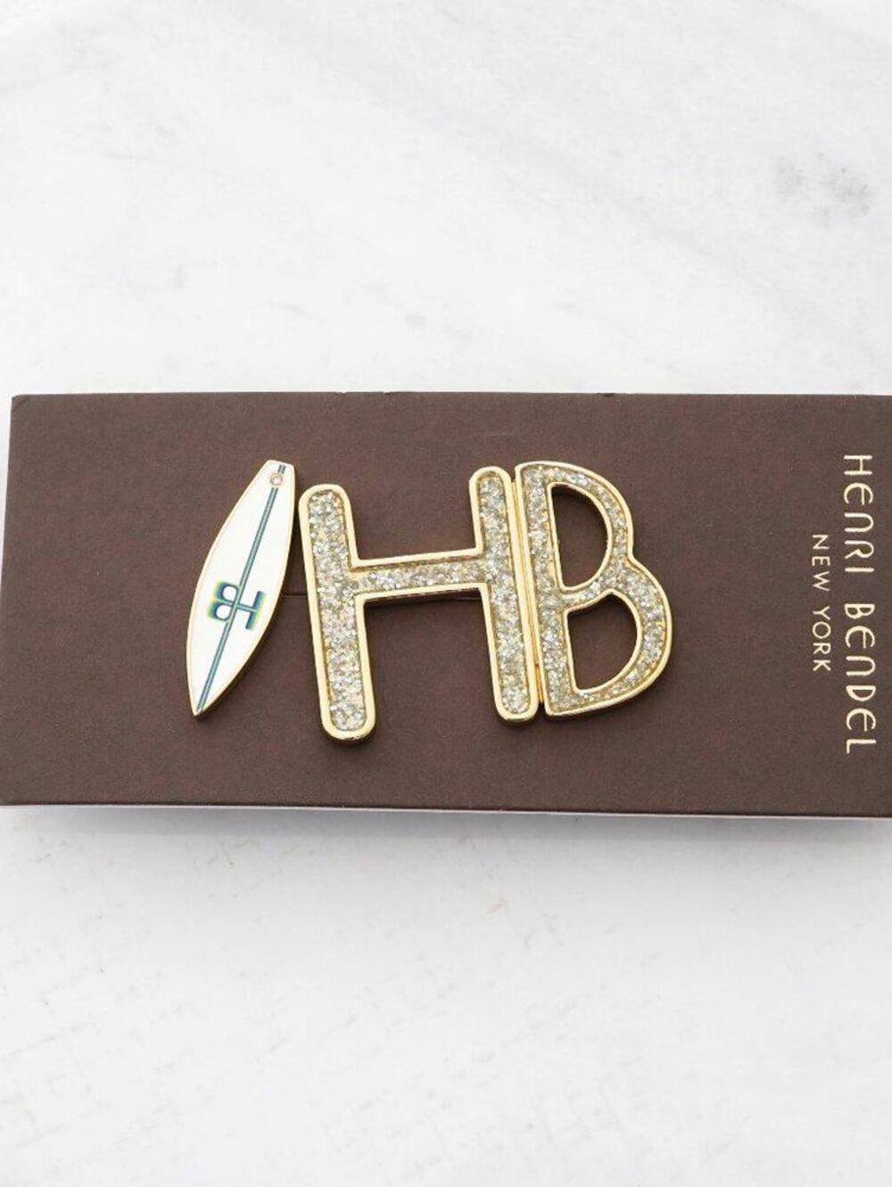 Henri Bendel Glitter HB and Surfboard Pin Set